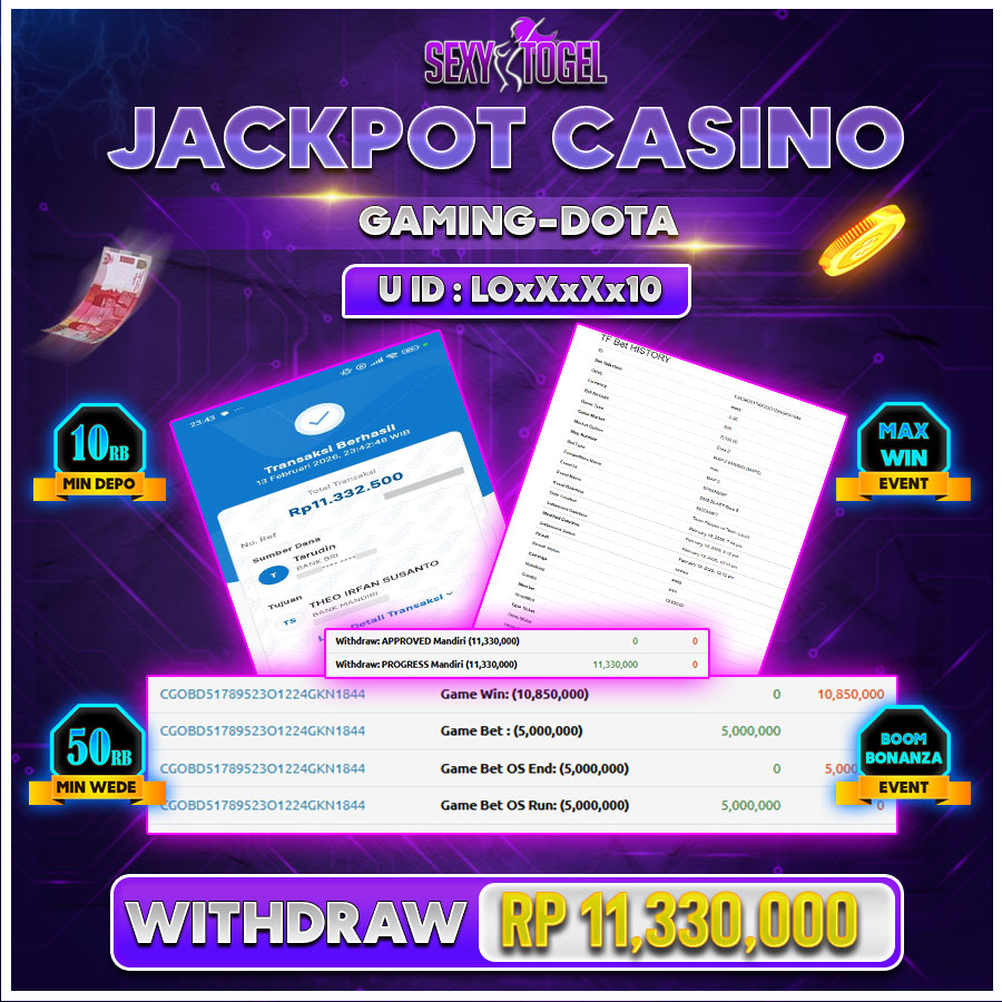 SEXYTOGEL JACKPOT CASINO GAMING-DOTA  Rp.11.330.000.,-LUNAS
